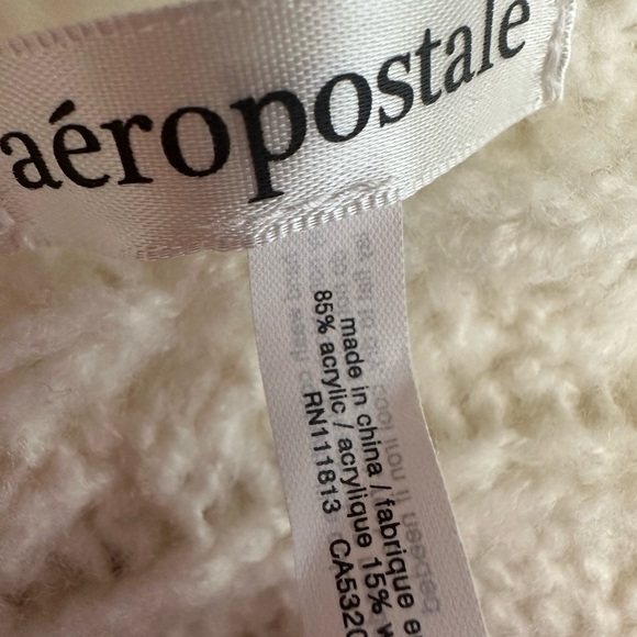 Aeropostale Cable Knit Scarf Off-White - Picture 3 of 4